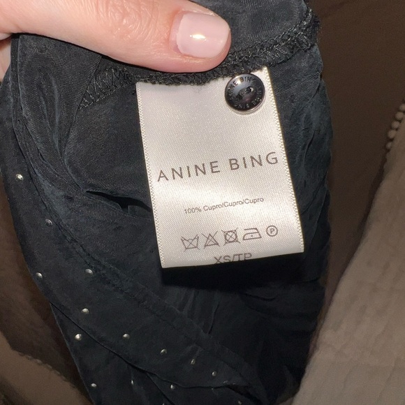 Anine Bing Rhinestone Black Long Sleeve Dress - Picture 4 of 4